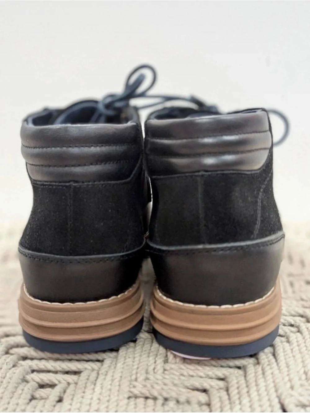 Franco Fortini Men’s Black Leather Chukka Boots Black Size 10 NWOB